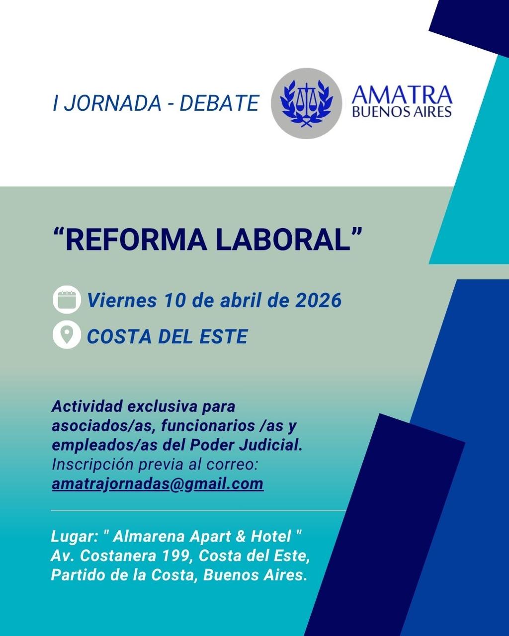 Jornada – Debate AMATRA Buenos Aires “Reforma Laboral”